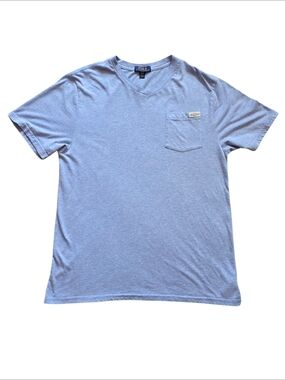 Polo Ralph Lauren Youth XL Heather Blue V Neck Pocket Tee Quiet Luxury